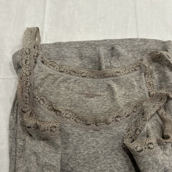 Vtg Y2K Cherokee Gray Cami Twilight Coquette Lace Trim Babydoll Tank Sz L/Girl - Picture 7 of 8